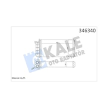 Kale 346340 Kalorifer Radyatörü - Fiat Bravo 1998-2001 1.9 Jtd Dizel 46721967 - 46722546 - 60813252 - 71714180