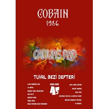 Cobain 1986 Tuval Bezli Resim Defteri - Akrilik, Yağlıboya & Guaj Uyumlu 300gr A5