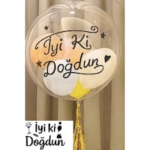 Kişiye Özel Yazı Sticker, Balon Üzeri Yazı, Balon Sticker Transfer Folyo, Balon Etiketi, Bobo Balon Çok Renkli