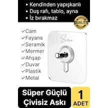 1 Adet Süper Güçlü Kendinden Yapışkanlı Tutunabilen Çok Amaçlı Çerçeve Tablo Banyo Duş Mutfak Askı Çok Renkli