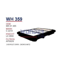 WUNDER WH359 HAVA FİLTRESİ - CHEVROLET SPARK-DAEWOO MATİZ