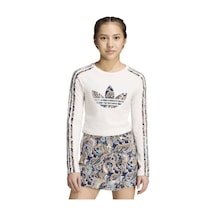 Adidas 3 Strıpes Çocuk Spor Sweatshırt - Kr9189 BEYAZ