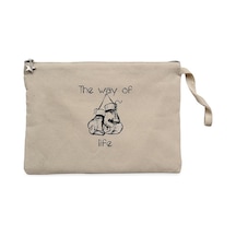 Boxing The Way of Life Krem Clutch Astarlı Cüzdan / El Çantası Krem