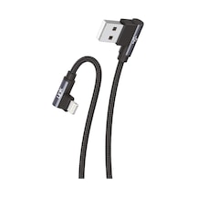 Linktech K593 Safe iPh Lightning Data Şarj Kablosu Gri