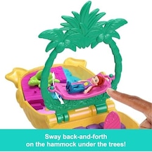 Polly Mini Bebek Ve Aksesuarları İle Ananas Köpekçik Plajı Mini Oyun Seti, Mikro Bebek Ve Evcil Hayvanlar Dahil 8 Aksesuar, Jfv00 6998