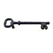 Antika Tarz Dekoratif Pirinç Anahtar Şeklinde Kapı Çekme Kolu, Mobilya, Sandık, Kutu Kulbu - 128mm,