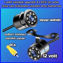 1 Adet Beyaz Ledli Kelebek Kamera Ledleri Sürekli Yanar 12 Volt