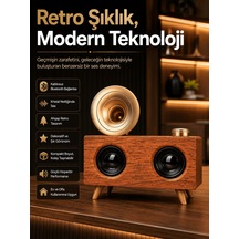 Gramafon Nostaljik Radyo Yüksek Ses Kalitesi Usb Tf Kart Aux 05519580