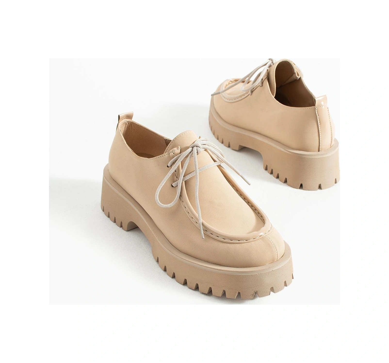 Kadın Yüksek Taban Loafer Arden - Bej Bej