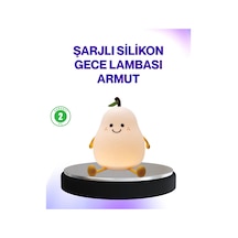 Mey İthalat Şarjlı Armut Masa Lambası Renk Değiştiren Led Gece Işığı Beyaz