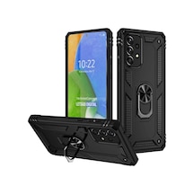 Samsung Uyumlu Galaxy A73 Kılıf Vega Sert Silikon Tank Standlı Yüzüklü M (553978824)