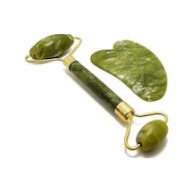 Yeşim Taşı Face Roller Ve Yeşim Kalp Gua Sha 2'li Set