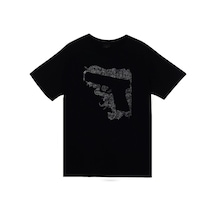 Stoned&Fame Tabanca Silah Baskılı T-shirt SIYAH