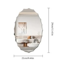 Kangvka Eşarp Tipi Akrilik Yansıta Duvar Sticker - Kolay Yükleme, Vintage Stili, Ev Dekoru Güzellştirici