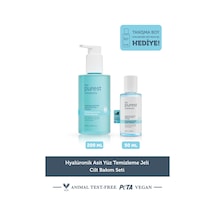 The Purest Solutions Nemlendirme Etkili Hyalüronik Asit Yüz Temizleme Jeli Cilt Bakım Seti: 200 ml + 50 ml Tanışma Boy