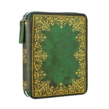 Vj 123-2166 Zipper Folder Organizer Defter A6 Çizgili Yeşil Çeşitli Renk Ve Desen