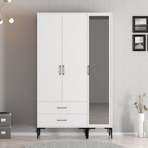 Variant Kumsal 3 Kapılı Rt Gardrop - Beyaz / Beyaz