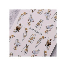Nailist Floral Çiçekli Seri - Altın Yaldızlı Yapışkan Tırnak Sticker Nail Art Tırnak Dövmesi 85292355