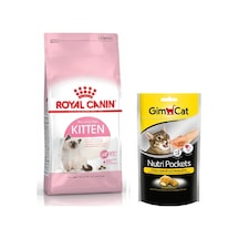 Royal Canin Kitten Yavru Kedi Maması 2 KG + Gimcat NutriPockets Somonlu Kedi Ödül Maması 60 G