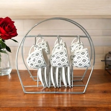Kahve Fincan Düzenleyici Askı Aparatı Fincan Askılığı Standı Metal 28 X 28 Metalik Tr Diğer