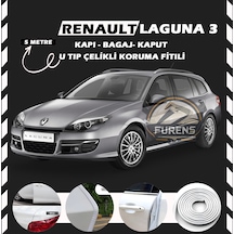 Renault Laguna 3 Oto Araç Kapı Koruma Fitili 5 Metre Parlak Beyaz Renk