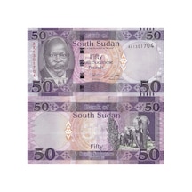 Güney Sudan 2019 Yılı 50 Pound Yabancı Kağıt Para Çil Unc Koleksiyon Para