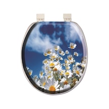 Softy Classic Desenli Yumuşak Klozet Kapağı Beyaz 8691580104152