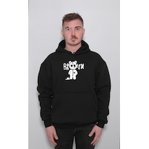 Broken Bear Hearts Kırık Kalpli Ayı Sweatshirt Unisex Kapüşonlu Hoodie 001