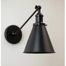 Riolight Vintage1,rustik,retro Çift Mafsallı Siyah Hareketli Başl Siyah