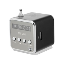 Konesam Siyah Taşınabilir Mini Hoparlör - Aux, Tf Kartı, Usb Ve Fm Radyo Desteği