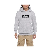 Zepplin Giyim EFC Type Gri Çocuk Kapşonlu Sweatshirt Gri