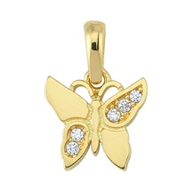 Goldkupe 14 Ayar Altın Kelebek Taşlı Kolye Ucu 0,86 Gr-3289