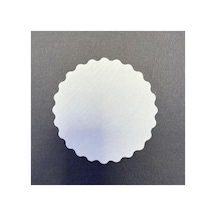 2500 Adet Tek Kullanımlık Beyaz Desenli Kağıt Bardak Altlığı 80 Mm Diğer