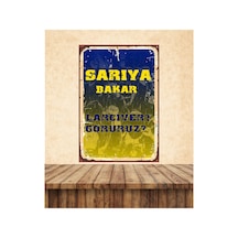 Sarıya Bakar Lacivert Görürüz Temalı 20 X 30 Cm Mdf Duvar Tablosu 01 Çok Renkli - 743300563 Çok Renkli