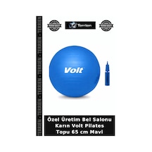 Özel Üretim Bel Salonu Karın Voit Pilates Topu 65 Cm Mavi