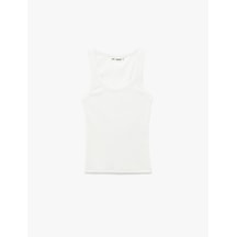 Koton Kaşkorse U Yaka Kolsuz Slim Fit Atlet Beyaz 6sal30078ık Beyaz