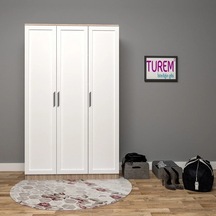 Kader Gardrop Çıtalı Kapak Mdf Beyaz