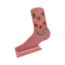 Ayak Mankeni Hal Hal Standı Süet Pembe Pembe