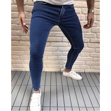 Skinny Fit Erkek Kot Jeans Pantolon Likralı Bilek Kalıp