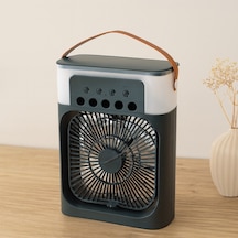 Usb Masaüstü Ultrasonik Hava Nemlendirici Fan 360 Gece Lambası - 3 Kademe Çok Renkli