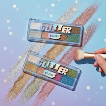 8 Renk Yaz Glitter Far Paleti - 2'li Set Mavi