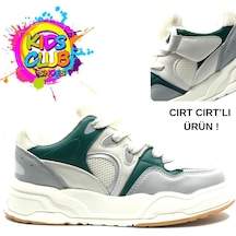 Cool Jacop Bağcık Görünümlü Cırt Cırtlı Sneaker Ortopedik Çocuk Spor Ayakkabı Yeşil