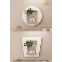Ahşap Dekoratif Duvar Rafı 2 Li / 3 Lü Set Mtsv - 541 Beyaz