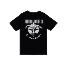 Dimmu Borgir - Müzik Grubu Baskılı Unisex %100 Pamuk Siyah T-shirt SIYAH