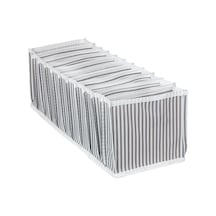 Medium Akordiyon Organizer Düzenleyici 15 Cm X 43 Cm X 13 Cm Kumaş Gri Diğer