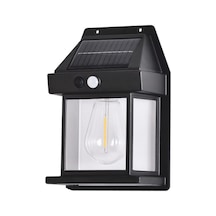 Helios Hs 4032 Solar Led Aplik 10w Ampullü 3200k Gün Işığı Siyah