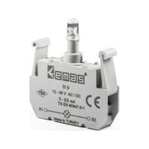 Emas B9 Yedek LED'li 12-30V AC/DC Yeşil Sinyal Blok