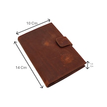 Westpolo Hakiki Eskitme Deri Patlı Ve Bol Kart Bölmeli Unisex Portföy Cüzdan - G2 Taba Taba