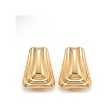 Kadın Gold Plaka Küpe Kararmaz Paslanmaz Hediye Kutulu Kadın Küpe Altın - 925507222 Altın