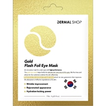 4 Adet Dermal 3 Katmanlı Altın Gold Flash Foil Göz Altı Torbalarına Karşı Kağıt Göz Maskesi 4 Gr